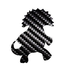 4 Pack Dinosaur Sticker Black Carbon Fiber Vinyl Decal Logo Laptop Window